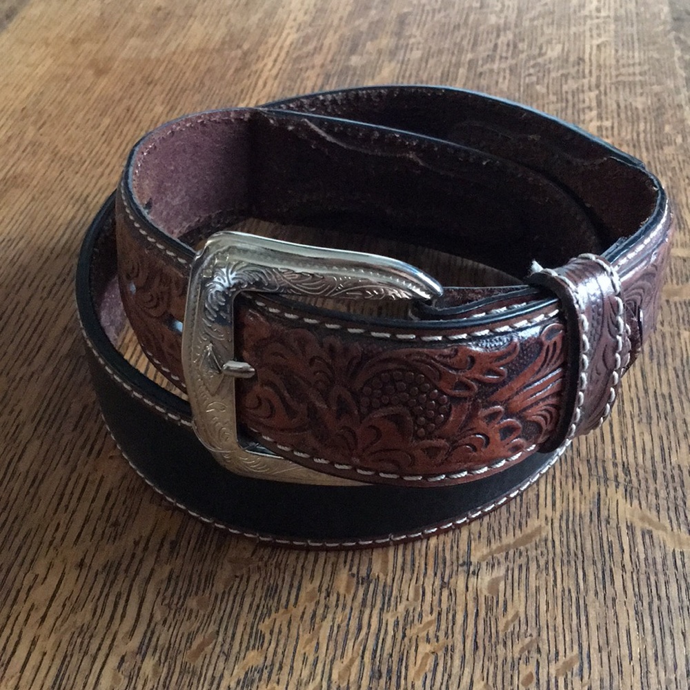 Western Leather Belt (AD) - Picture 1 of 3